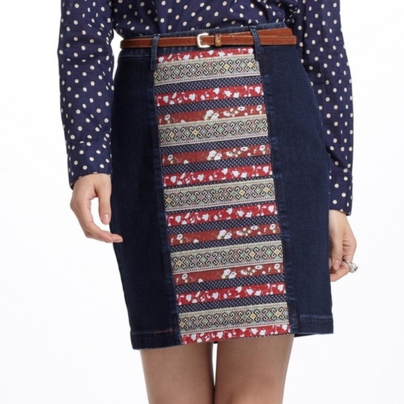 Anthropologie Holding Horses Denim Skirt - Picture 1 of 4